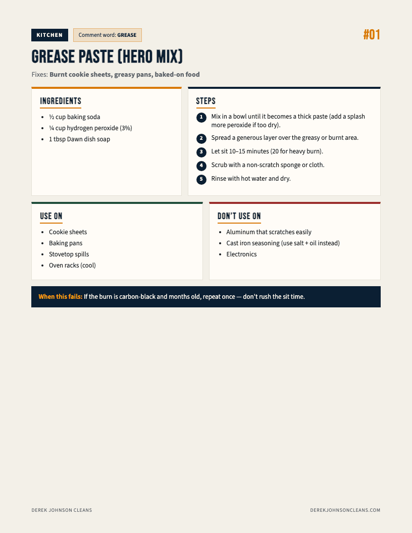 Recipe card sample